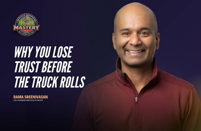 Rama Sreenivasan, Co-Founder of Blitzz, on the Service Business Mastery podcast discussing how to improve your close rate with visual empathy.